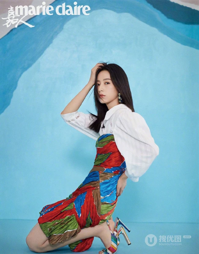 周雨彤多款时尚长裙优美杂志写真图集