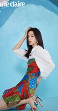 周雨彤多款时尚长裙优美杂志写真图集