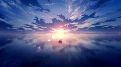 油画风格逼真唯美的大自然场景画作桌面壁纸