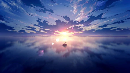 油画风格逼真唯美的大自然场景画作桌面壁纸