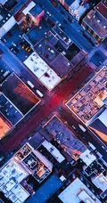 城市建筑夜景航拍高清手机壁纸