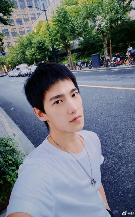 杨洋在微博晒出理发前后对比照，干净阳光，帅气逼人
