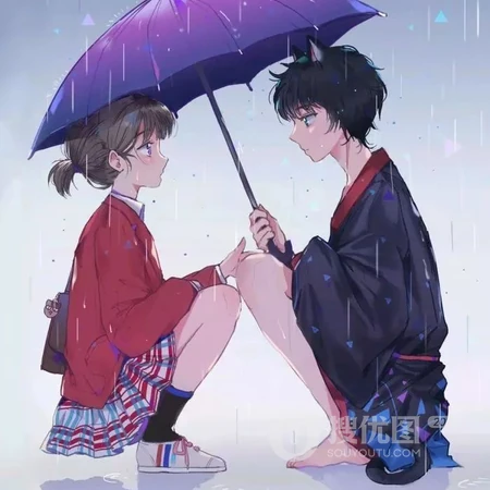 情头动漫一男一女，个性，浪漫，时尚都有，2020最潮情侣配对头像图片