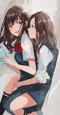 动漫女女，闺蜜，一大波二次动漫女生闺蜜插画美图（图集）