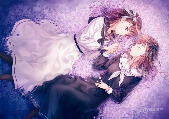 动漫女女，闺蜜，一大波二次动漫女生闺蜜插画美图（图集）