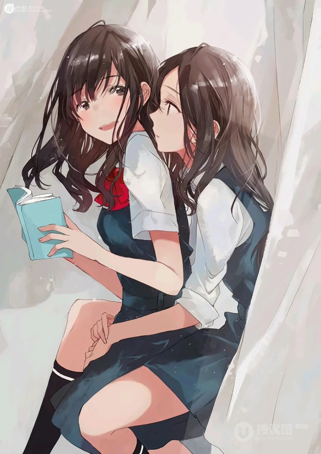 动漫女女，闺蜜，一大波二次动漫女生闺蜜插画美图（图集）