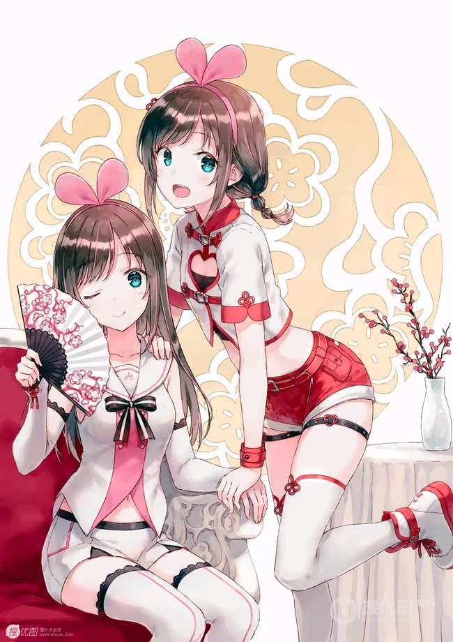 眼睛大大的，实在太可爱了，超萌二次动漫少女少女插画美图图集