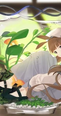 好多漂亮的小金鱼，二次元动漫少女和金鱼唯美插画动漫图集