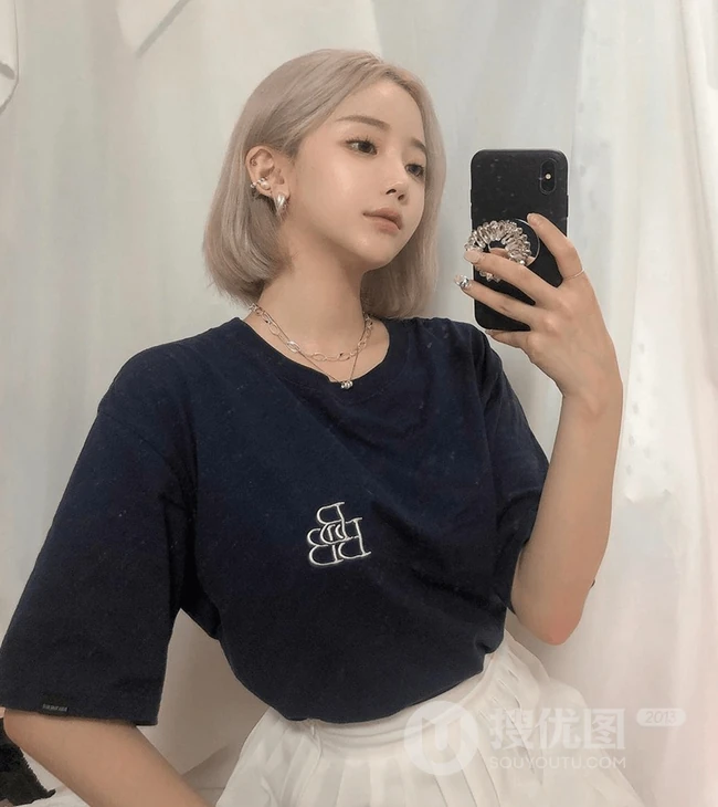 短发图片女2020最新款，不看发色，看起来可爱乖巧的&ldquo;乖乖女&rdquo;短发发型图片 第14张