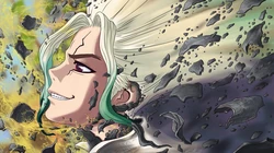 动漫&ldquo;石纪元（Dr.STONE）&rdquo;角色插画壁纸，发型好别致啊