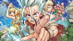 动漫&ldquo;石纪元（Dr.STONE）&rdquo;角色插画壁纸，发型好别致啊