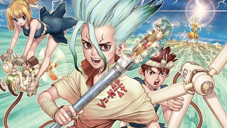 动漫&ldquo;石纪元（Dr.STONE）&rdquo;角色插画壁纸，发型好别致啊