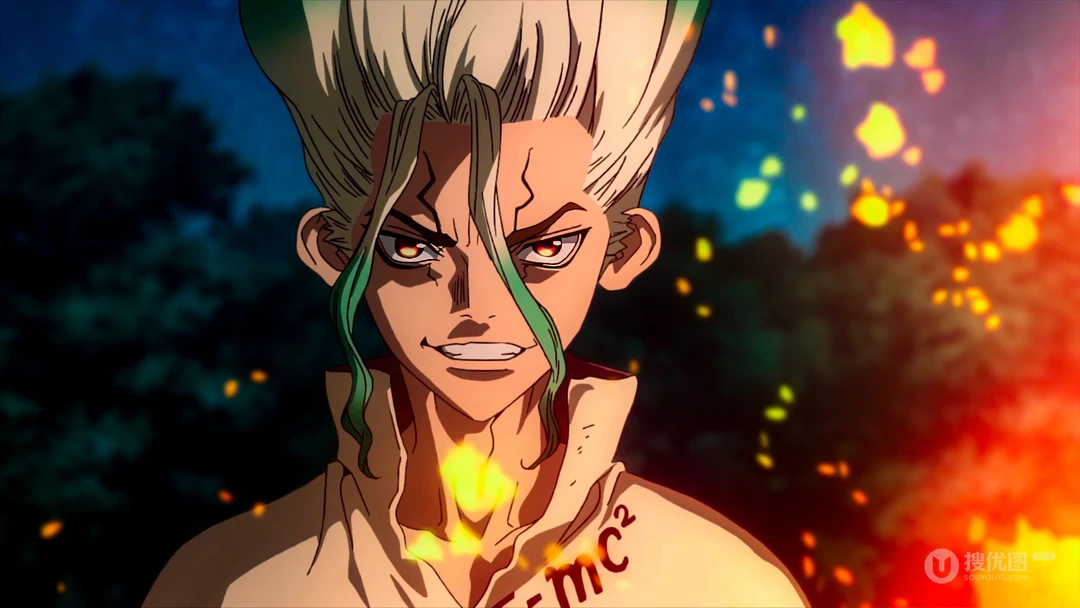 动漫&ldquo;石纪元（Dr.STONE）&rdquo;角色插画壁纸，发型好别致啊