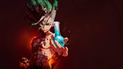 动漫&ldquo;石纪元（Dr.STONE）&rdquo;角色插画壁纸，发型好别致啊