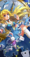 爱丽丝梦游仙境可爱少女人物萌图，好看的二次女生梦游仙境插画图集