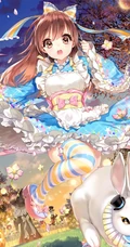 爱丽丝梦游仙境可爱少女人物萌图，好看的二次女生梦游仙境插画图集