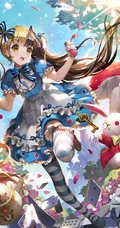 爱丽丝梦游仙境可爱少女人物萌图，好看的二次女生梦游仙境插画图集