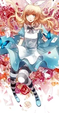 爱丽丝梦游仙境可爱少女人物萌图，好看的二次女生梦游仙境插画图集