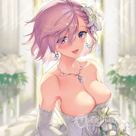 做一个漂漂亮亮的新娘，穿婚纱的气质二次元动漫女生头像图片