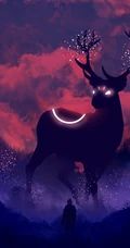 创意二次元插画美图，奇幻，梦幻相结合的创意艺术风手绘插画大图