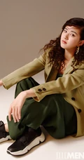 赵露思复古羊毛卷发气质配多套不同服饰气质美丽写真图片