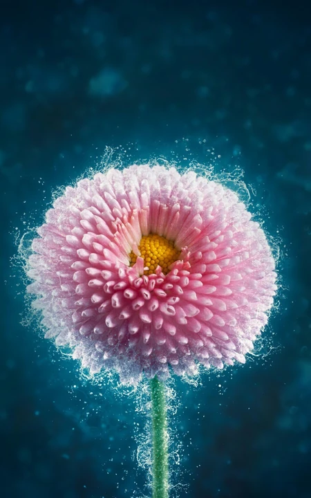 创意的一株菊花设计手机壁纸