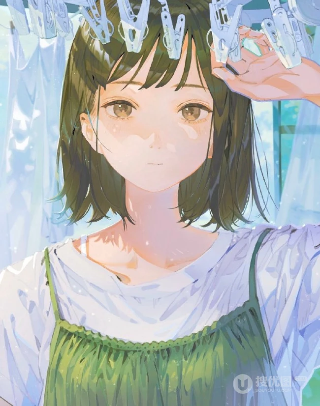 简单，简洁，线条感分明的超好看纯手绘夏日风动漫人物少女插画图集