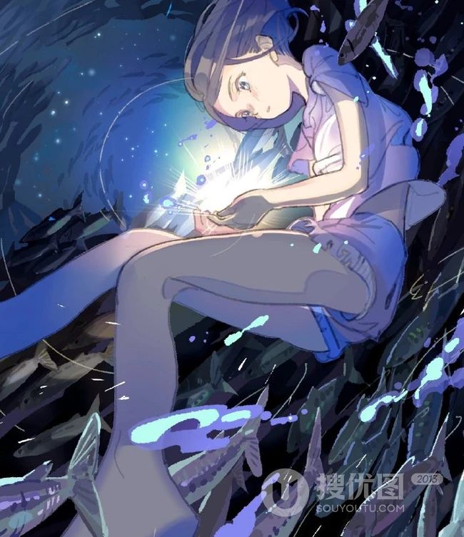 简单，简洁，线条感分明的超好看纯手绘夏日风动漫人物少女插画图集