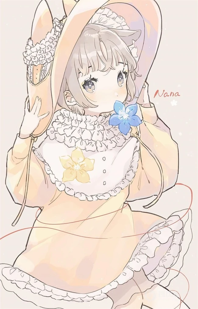 简单，简洁，线条感分明的超好看纯手绘夏日风动漫人物少女插画图集