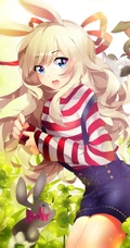 穿运动装等元气动漫少女手机壁纸