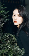 蔡文静超美夜晚街拍写真，彩妆红唇搭配连衣黑裙，尽显柔美魅力