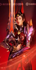 李斯丹妮姐姐破次元COSMO大片，手握屠龙之刃，王者荣耀之花木兰