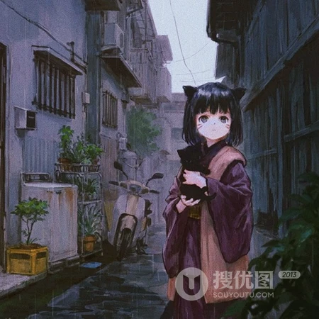 娇小可爱动漫和服装小女孩，猫女孩人物超萌头像图片