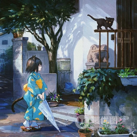 娇小可爱动漫和服装小女孩，猫女孩人物超萌头像图片