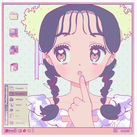 让人一看就喜欢的可爱糖果色，糖果纸少女女孩插画手绘头像图片