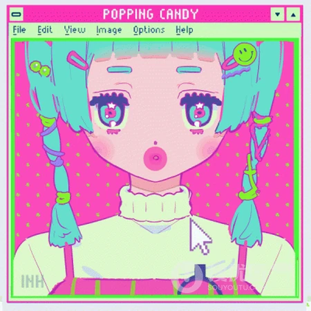 让人一看就喜欢的可爱糖果色，糖果纸少女女孩插画手绘头像图片