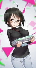 高领衣二次元女生的魅力，绝美气质高领衣系列动漫女生高清插画图集