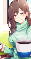 高领衣二次元女生的魅力，绝美气质高领衣系列动漫女生高清插画图集