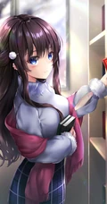 高领衣二次元女生的魅力，绝美气质高领衣系列动漫女生高清插画图集