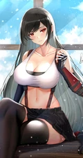 短款装气质二次元动漫女生超好看的肚脐纤细线条线条感高清插画图集