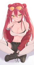短款装气质二次元动漫女生超好看的肚脐纤细线条线条感高清插画图集