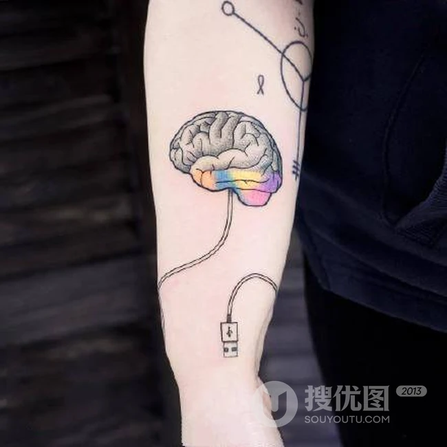 小清新可爱的纹身图片，纹身女生手臂的各种物品，静物纹身小图案作品 第7张