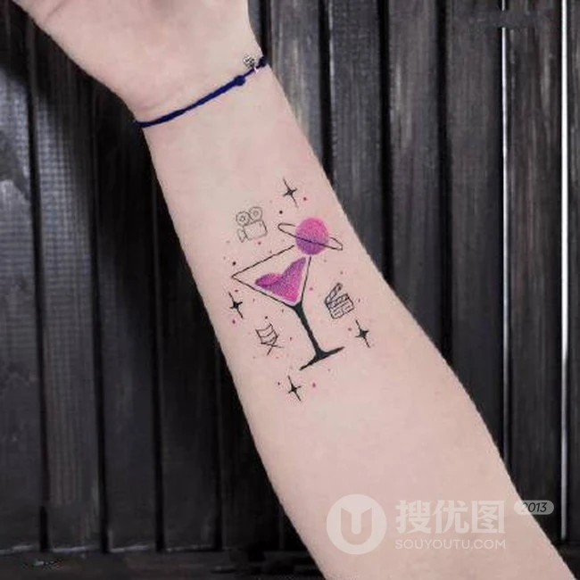 小清新可爱的纹身图片，纹身女生手臂的各种物品，静物纹身小图案作品 第4张