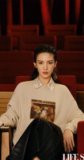 金晨多款靓丽时尚裙装系列现身影院现场杂志写真大片