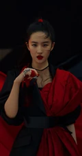 刘亦菲《花木兰》宣传写真，古典古典装红衣着身，一展飒爽英姿