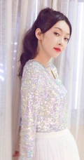 宣璐气质轻纱白裙亮片装舞蹈服居家写真美照