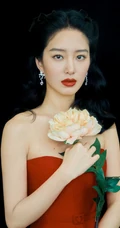 礼裙红裙的魅力，杨采钰时尚红裙尽显完美优雅身形写真美照