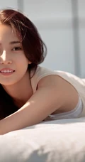 趴在室内拍写真的陈钰琪，尽显温柔婉约美