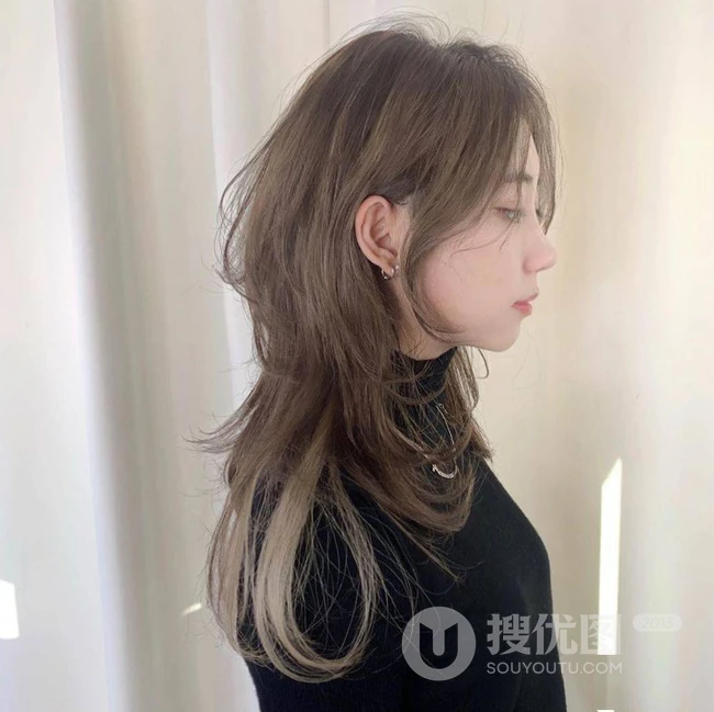 复古潮流，女生时尚发型的另类诠释，一组20张长发高碎发女生发型图片 第10张