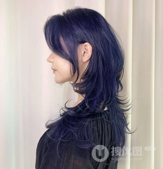 复古潮流，女生时尚发型的另类诠释，一组20张长发高碎发女生发型图片 第16张